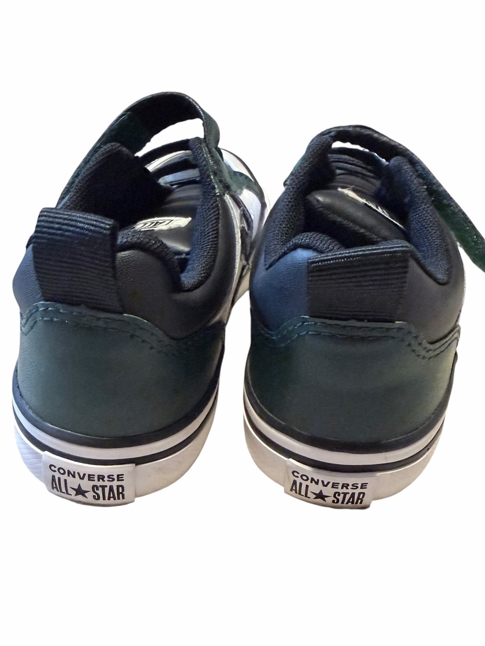 💜BUNDLE CONVERSE & VANS Kids Black & Green Casual Sneakers - Velcro Comfort - Picture 6 of 12